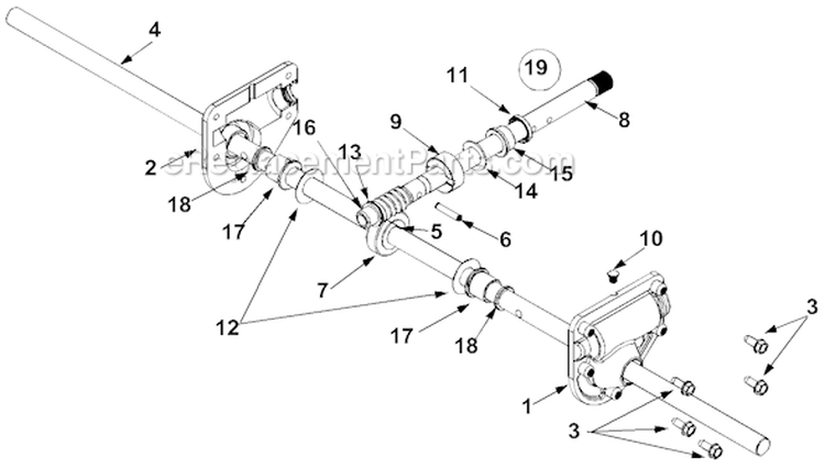 Page D Diagram and Parts List for 31AE663H401 2001 Yard Man Snow Blower